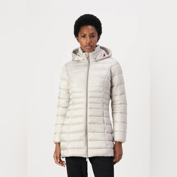 SAVE THE DUCK Jackets & Blazers - SAVE THE DUCK Reese Hooded Down Puffer Coat Neutral Women’s 3X